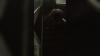 25 - 19th Jul 2017) Something about stairwells make me wanna get fucked in them... Had this guy come by to give me his huge dick, and I was waiting for him, lubed up, ass up in a