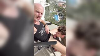 Public balcony suck its TheFeyFaun - Gay Porn Video