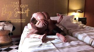 Missionary ball slapping fuck (MF, vaginal, man ass - Rhys Sachett (ThatTattooGuy))