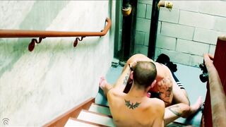 Seduced in the Stairwell - Gay Porn Video