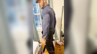 John Bronco - showing off my tight taught ass in slacks and nice clothes 