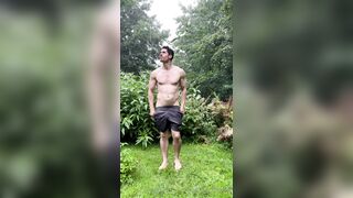 Draconblue - Naked and multiple cum in the rain - Gay Porn