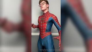 showing off my spider man costume and my body michael anthony anubace gay fans