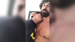 Curly Six Pack Muscle Sizzling Sexy Daddy Bubble Butt Top Fucks Cute Bottom - Gay Porn Sex