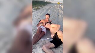 2 brazilian have sex on public beach Exhibicionist Beach - Gay Porn Sex