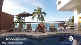 Carlos Effort   Austin Wolf Fucks Me by the Pool Outdoor Bareback