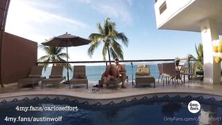 Carlos Effort   Austin Wolf Fucks Me by the Pool Outdoor Bareback