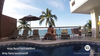 Carlos Effort   Austin Wolf Fucks Me by the Pool Outdoor Bareback