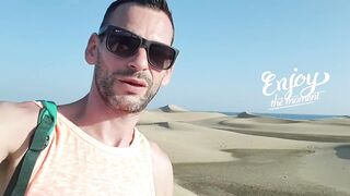 HOT FUCK at the Dunes Gran Canaria , Public , Suck , Fuck , Cum , Outdoor ,huge Dick, Young Guy