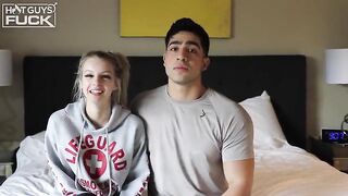 HotGuysFuck - Big Cock Latino Jock Diego Cruz Fucks Tiny Tatted Ashley Daniel