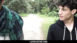 LatinLeche - Cute Latino Boy gets his Asshole Creampied by A Hung Stud 