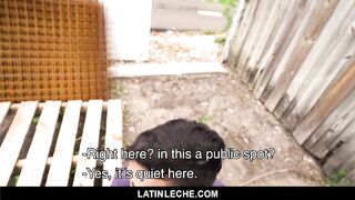 LatinLeche - Latino gets Barebacked Outdoors 