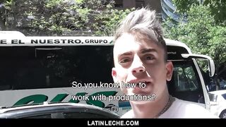 LatinLeche - Wavy Haired Stud Sucks A Thick Latino Cock 