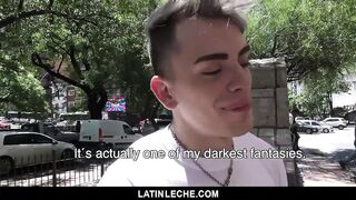 LatinLeche - Wavy Haired Stud Sucks A Thick Latino Cock 