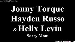 NextDoorTwink - Sorry Mom - Jonny Torque, Hayden Russo & Helix Levin.wmv