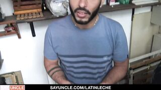 Tattooed Latin Gets Extra Money to Ride Strangers Cock