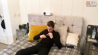 Watch Director Marc McAulay get Matt Coxks to wank his uncut dick and cum