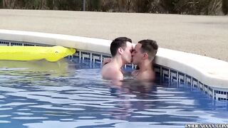 Jock Luke Desmond Anal Fucked in Pool by Twink Charley Cole 