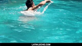 LatinLeche - Fucking A Muscular Latino Boy by the Pool 