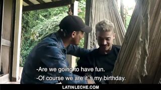 LatinLeche - Watching my Tatted Latino Boyfriend get Fucked by another Guy 