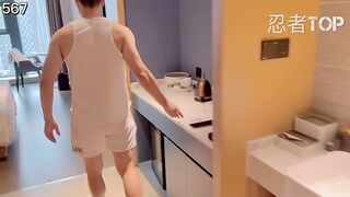 Ninja Top - Bareback in Hotel - Gay Porn Video