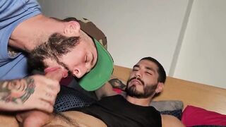 Romeo took all the milk out of me with his mouth - Gay Porn Video