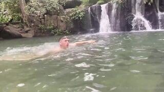 Yolber Martinez fucks Brad2307 by the waterfall - Gay Porn Sex