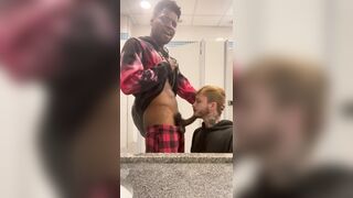 Teasing my friend until he fucks me on the public bathroom H - Gay Porn Video